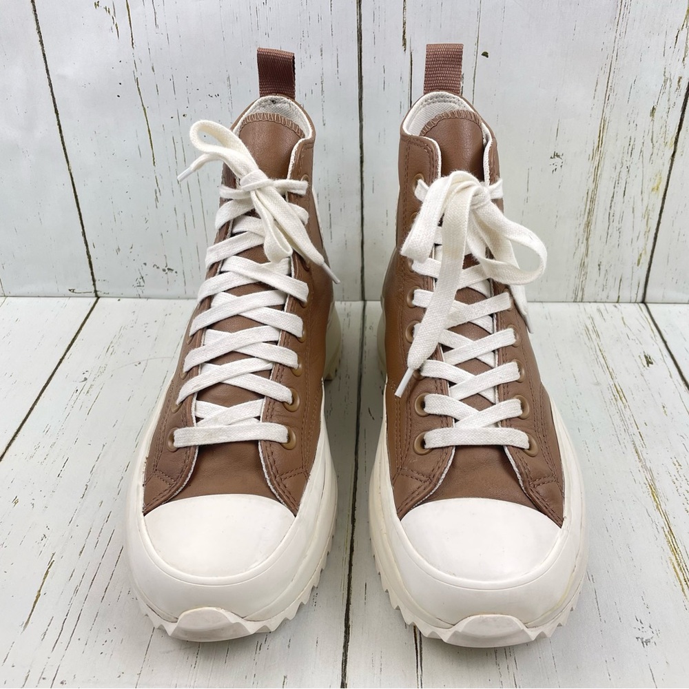 Converse Run Star Hike Chuck Taylor Leather High Top Platform Sneakers. - Picture 3 of 16
